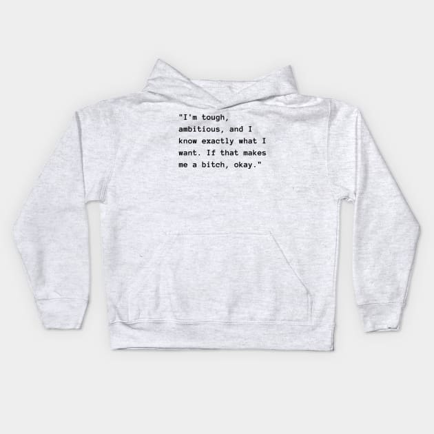 Feminist Quote by Madonna Kids Hoodie by jeune98